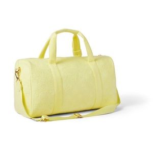 Terry Cloth Embossed Palm Trees Duffle Bag